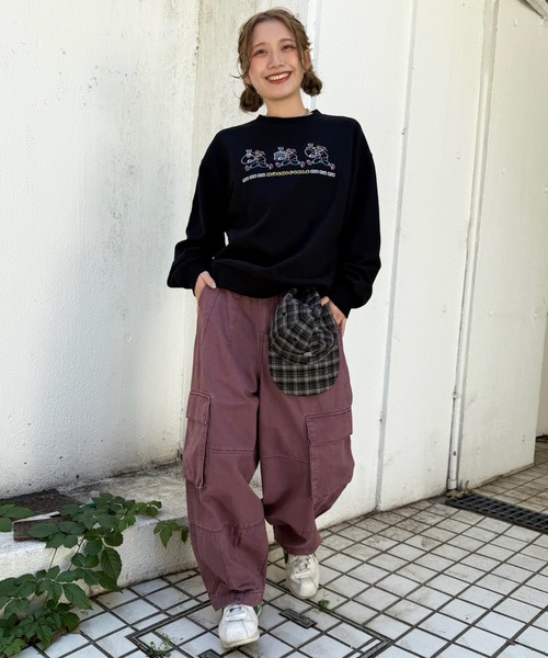DOUBLE NAME（ダブルネーム） tシャツ 蒸しガール刺しゅうプルオーバー