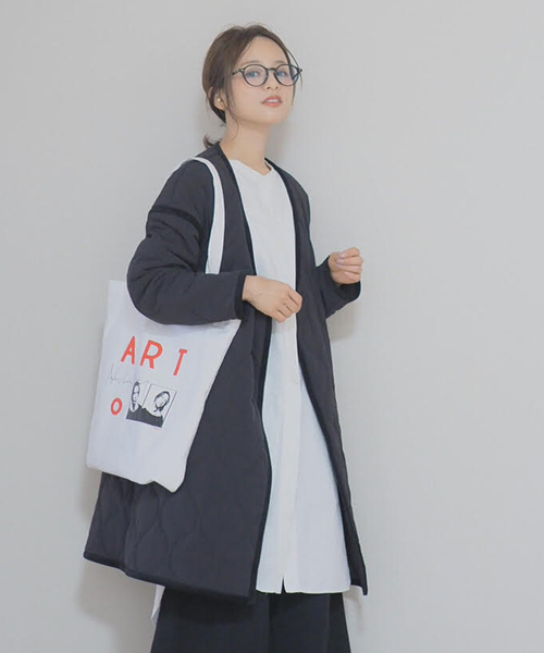 「STUDIOUS」 ノーカラーコート 1 ブラック レディース_画像3