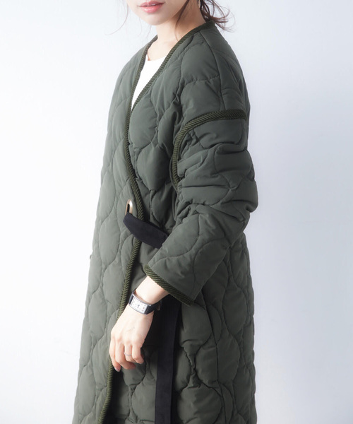 「STUDIOUS」 ノーカラーコート 1 ブラック レディース_画像6