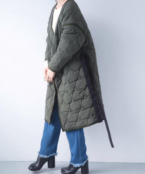 「STUDIOUS」 ノーカラーコート 1 ブラック レディース_画像9