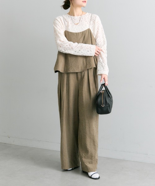 pual ce cin tシャツ モールペイズリーストレッチレースプルオーバー