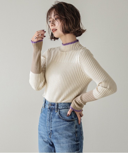 「SUGAR BISKET」 「La-gemme」長袖ニット フリー ブラック レディース_画像3