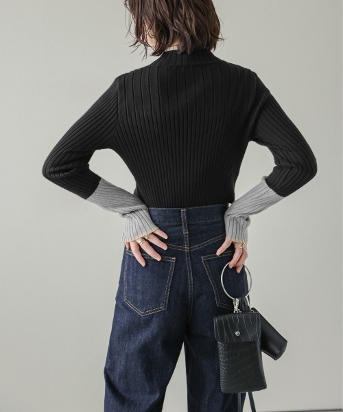 「SUGAR BISKET」 「La-gemme」長袖ニット フリー ブラック レディース_画像6