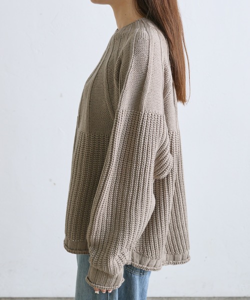 「PUAL CE CIN」 長袖ニット FREE アイボリー レディース_画像3