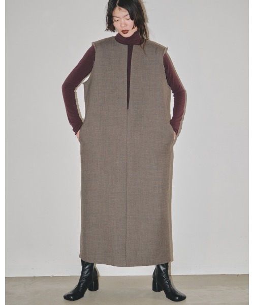 「TODAYFUL」 ノースリーブワンピース 36inch グレー レディース_画像5