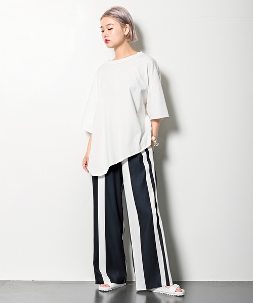 「CITYSHOP」 イージーパンツ 36 サックスブルー レディース_画像5
