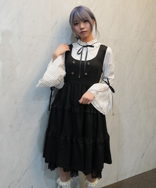 お姫様 axes femme POETIQUE ワンピース 姫袖風ジャンスカドッキング