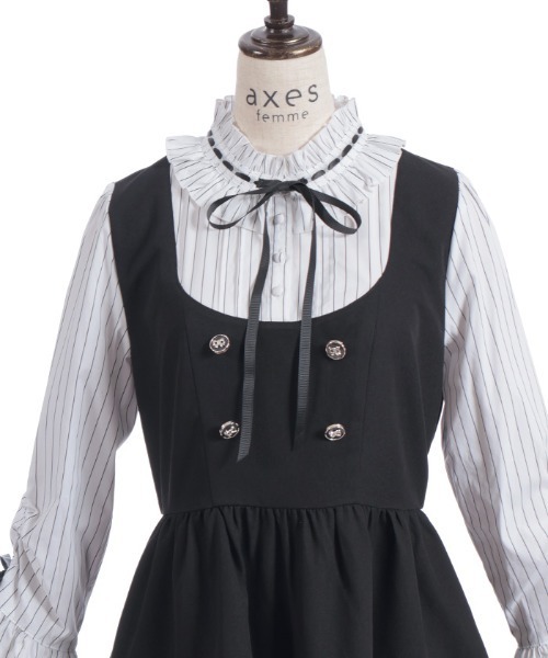 axes femme POETIQUE ワンピース 姫袖風ジャンスカドッキング