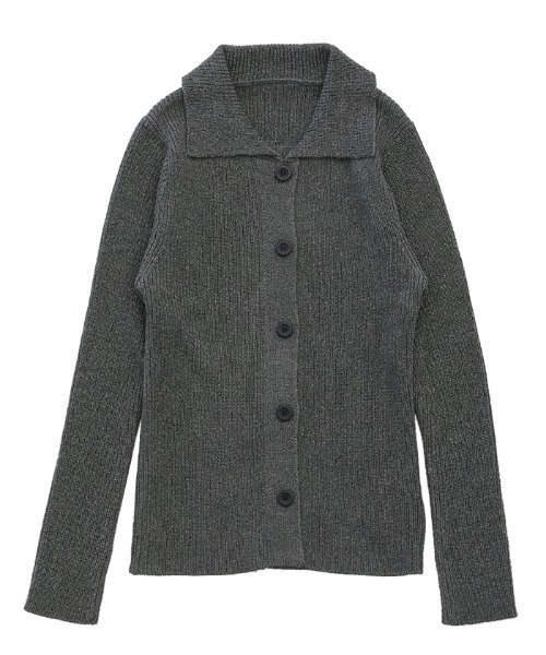 「select MOCA」 ニットカーディガン FREE ライトグレー レディース_画像2