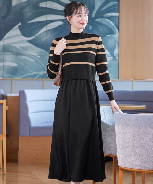 Tiaclasse ワンピース ニットドッキングワンピース : ZOZOTOWN Yahoo