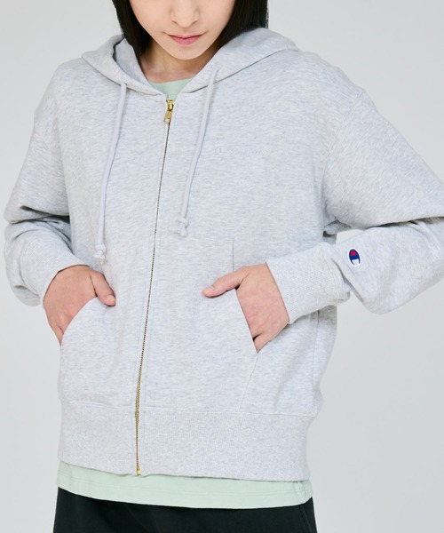 パーカー 「Champion/チャンピオン」レディース ジップフーデッドスウェットシャツ レディースの画像
