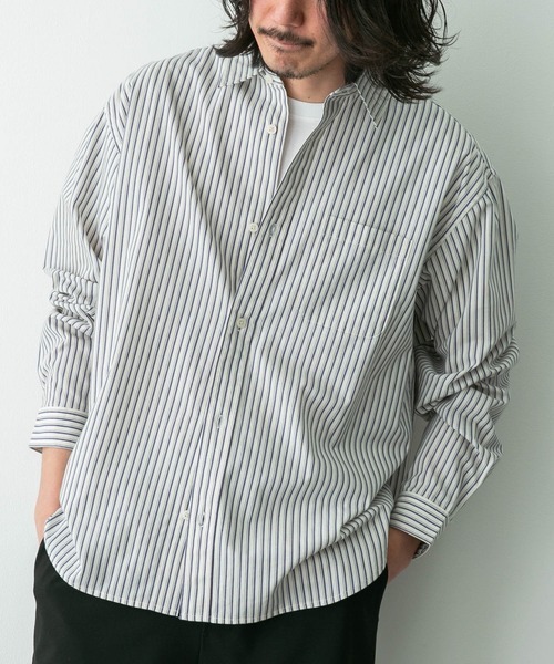 URBAN RESEARCH Sonny Label シャツ ストライプレギュラーカラーシャツ