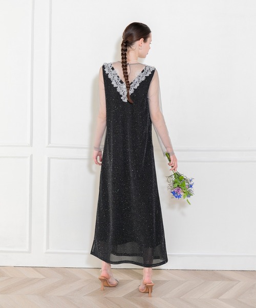 「Leja」 長袖ワンピース FREE ブラック レディース_画像7