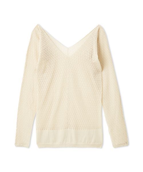 Henon. ニット セーター CROCHET KNIT V/N TOPS レディース : ZOZOTOWN