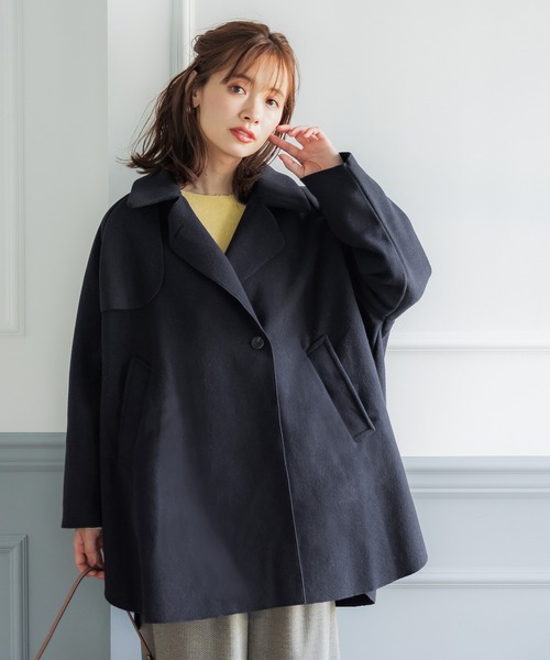 「coca(coca)」 ピーコート L ネイビー レディース_画像5
