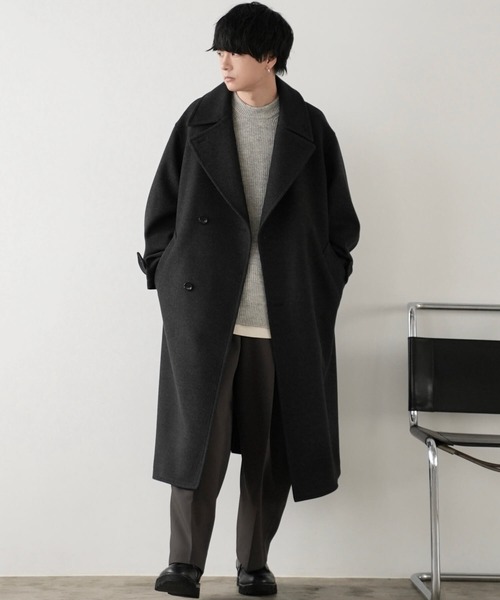 「WYM LIDNM」 チェスターコート M ダークグレー メンズ LIDnM（リドム） チェスターコート コート DOUBLE BREASTED CHESTER メンズ : ZOZOTOWN Yahoo!店 - 通販  - Yahoo!ショッピング