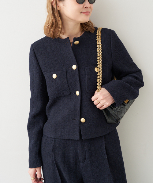 ドゥーズィエムクラス　2022AW Tweed Blazer ブレザー　美品 ドゥーズィエムクラス 2022AW Tweed Blazer ブレザー 美品 - メルカリ