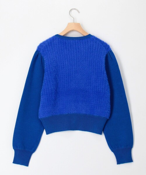 「NOLLEY'S LIGHT」 ニットカーディガン 38 ロイヤルブルー レディース_画像3