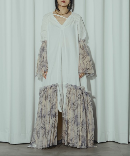 「Ezick」 長袖ワンピース FREE ブラック レディース_画像2