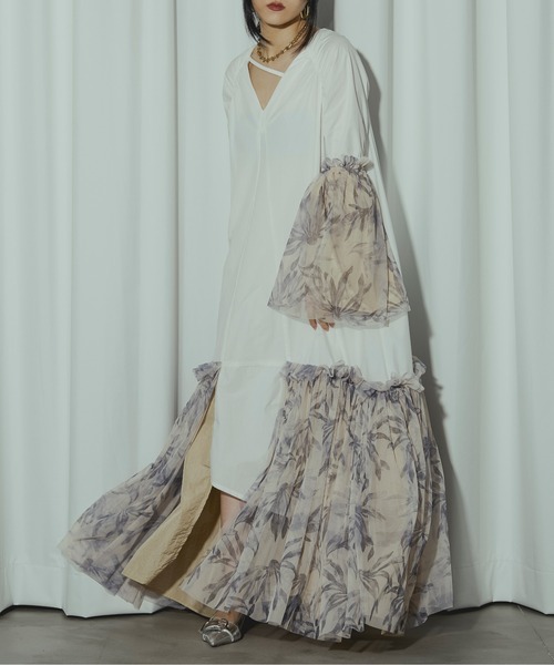 「Ezick」 長袖ワンピース FREE ブラック レディース_画像3