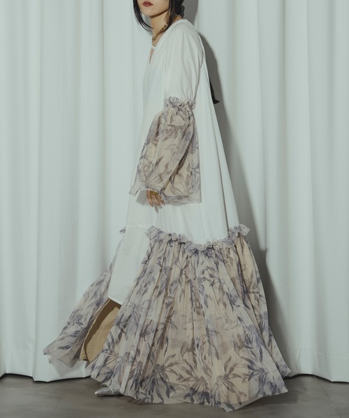 「Ezick」 長袖ワンピース FREE ブラック レディース_画像4