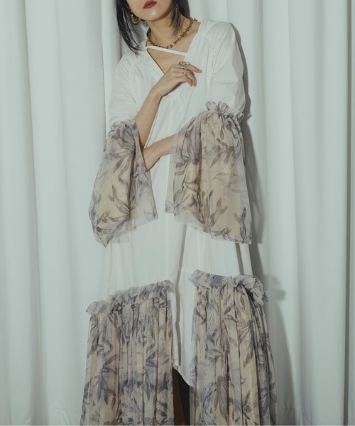 「Ezick」 長袖ワンピース FREE ブラック レディース_画像8