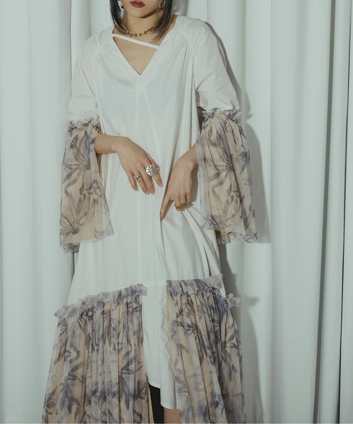 「Ezick」 長袖ワンピース FREE ブラック レディース_画像9