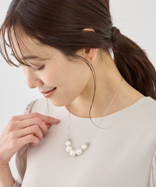 ネックレス パール D❤I O❤R ROPE' PICNIC（ロペ ピクニック） ネックレス ロンデル×パール