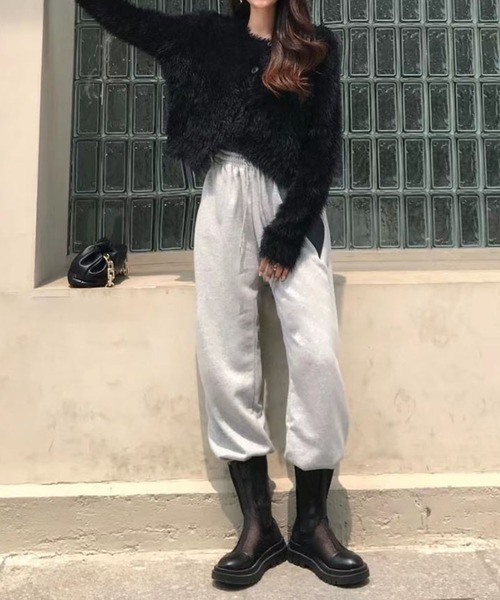 「me+em select」 ニットカーディガン FREE ブラック レディース_画像2