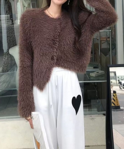 「me+em select」 ニットカーディガン FREE ブラック レディース_画像4