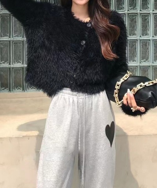 「me+em select」 ニットカーディガン FREE ブラック レディース_画像7