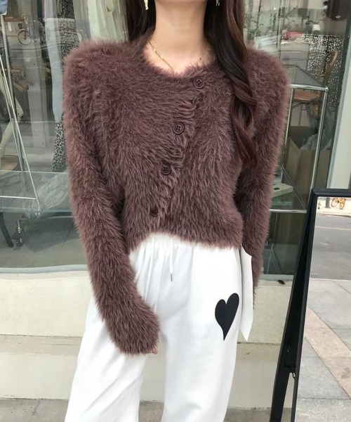 「me+em select」 ニットカーディガン FREE ブラック レディース_画像8