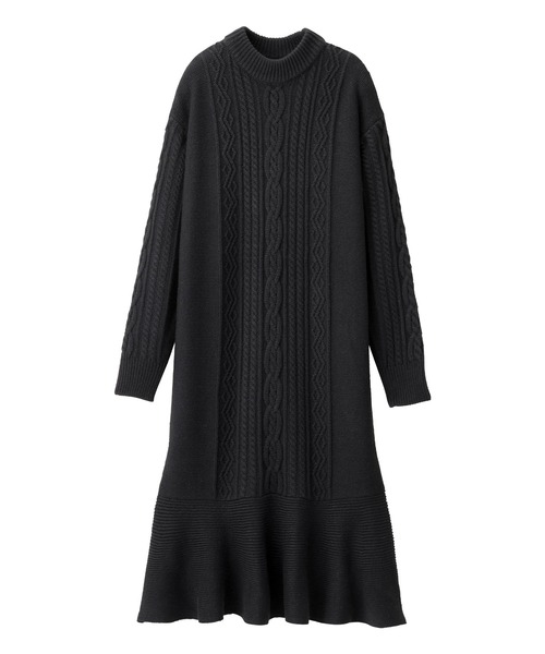 「alotta」 ニットワンピース M ラベンダー レディース_画像5