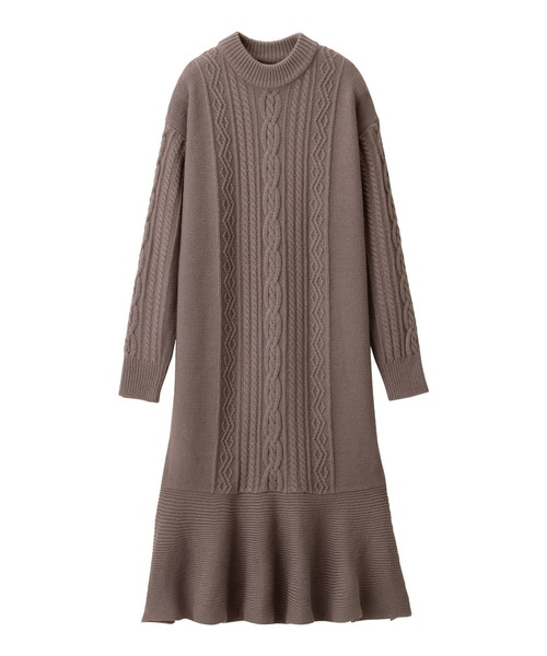 「alotta」 ニットワンピース M ラベンダー レディース_画像7