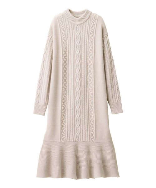 「alotta」 ニットワンピース M ラベンダー レディース_画像8