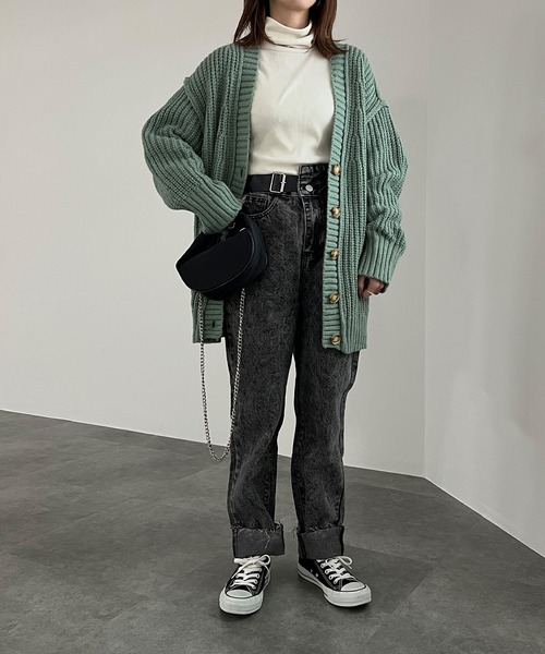 「ISOOK」 デニムパンツ FREE ブラック レディース_画像6