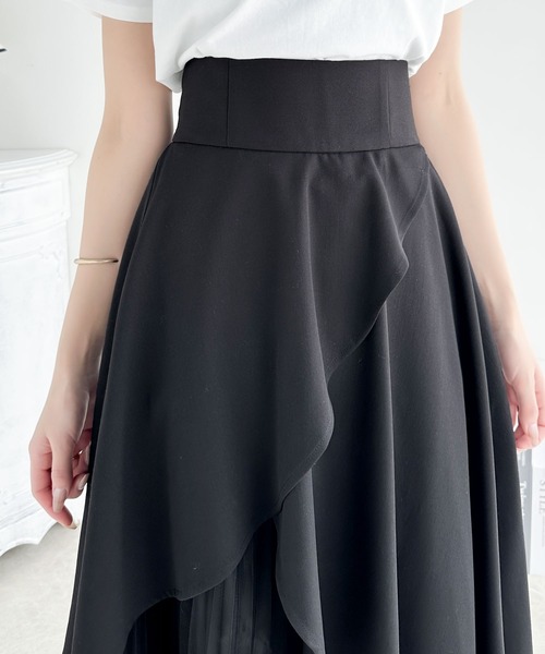 「mily bilet」 プリーツスカート X-LARGE ブラック レディース_画像4