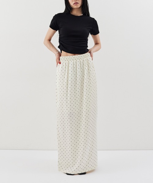 HANNE スカート ドットサテンロングスカート : ZOZOTOWN Yahoo!店