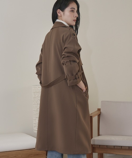 「LOWO」 「flolia」トレンチコート L ライトベージュ レディース_画像7
