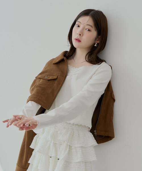 「Chico」 長袖カットソー FREE グレー レディース_画像2