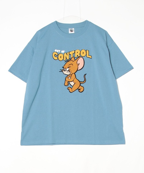 キャラクターTシャツ・パンツセット tシャツ 「TOM ＆ JERRY/トムとジェリー」ジェリーサガラ刺繍ジェリー