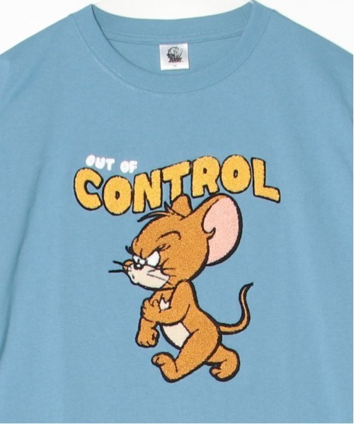tシャツ 半袖 「TOM ＆ JERRY/トムとジェリー」ジェリーサガラ刺繍