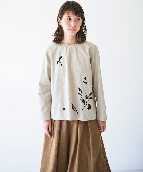 「Sunny clouds」 長袖ブラウス MEDIUM ベージュ レディース_画像2