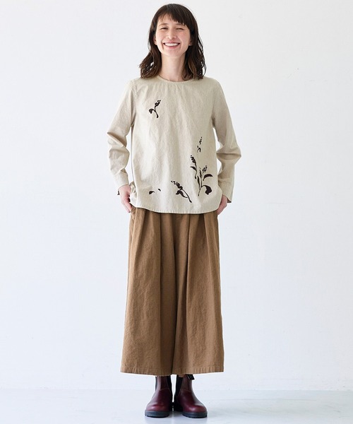 「Sunny clouds」 長袖ブラウス MEDIUM ベージュ レディース_画像3