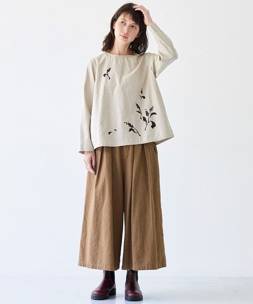 「Sunny clouds」 長袖ブラウス MEDIUM ベージュ レディース_画像4