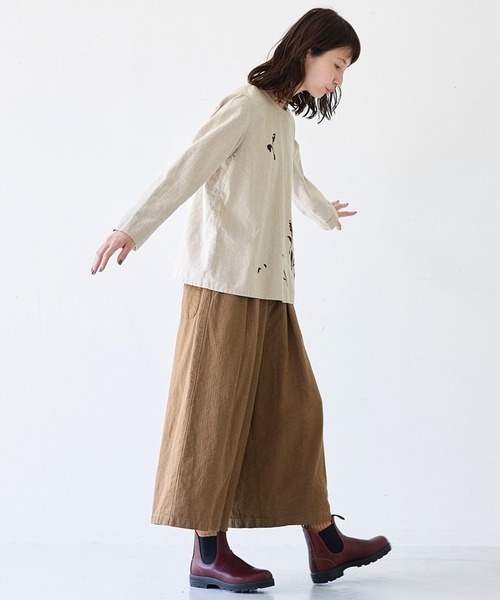 「Sunny clouds」 長袖ブラウス MEDIUM ベージュ レディース_画像6