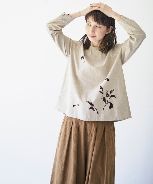 「Sunny clouds」 長袖ブラウス MEDIUM ベージュ レディース_画像8