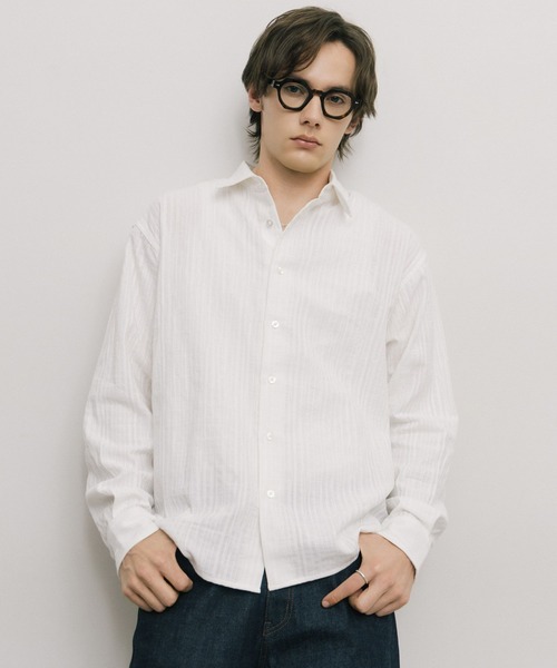HYKE JACQUARD SHIRT  ジャガード　シャツ LURAKU シャツ 「LURAKU」Jacquard Regular Shirt / ジャガード