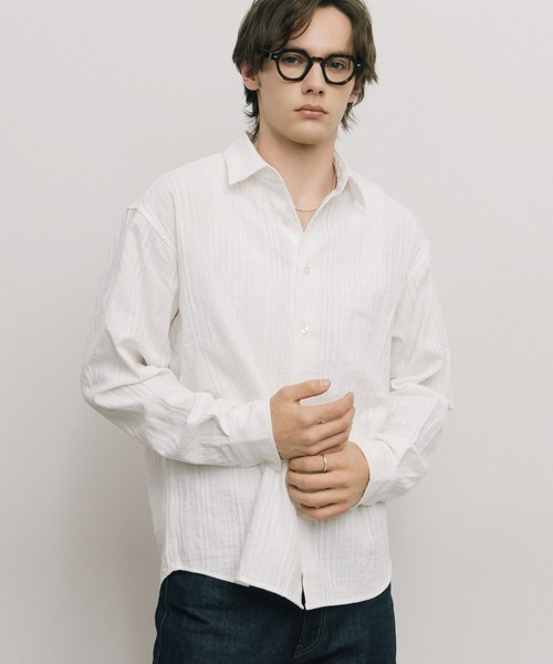 LURAKU シャツ 「LURAKU」Jacquard Regular Shirt / ジャガード