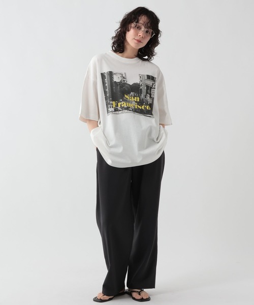 George's tシャツ カラーロゴフォトプリントTシャツ メンズ レディース